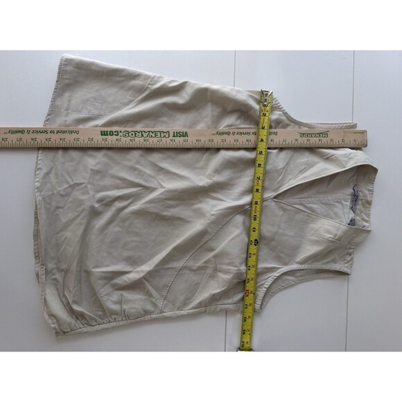 Toad & Co Women Medium organic cotton tank v neck ruched Zippered Pocket - Picture 7 of 12